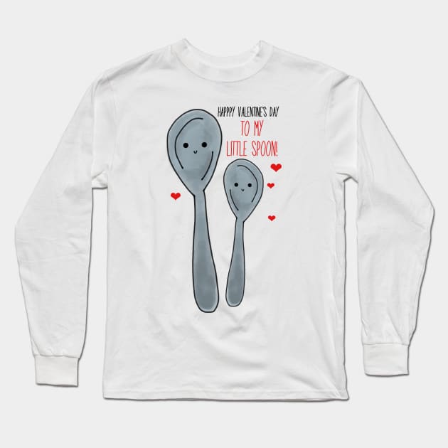 Happy Valentine's Day Little Spoon Long Sleeve T-Shirt by faiiryliite